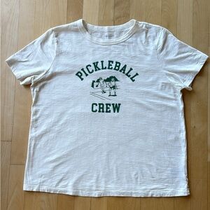 Old Navy Pickleball Crew Kids T-Shirt - Cream and Green